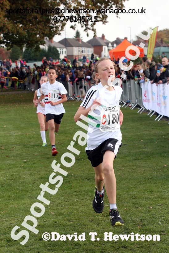 Girls under-13s Northern Cross Country Relays. Photo: David T. Hewitson/Sports for All Pics